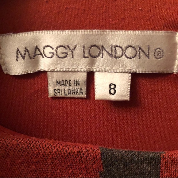 Orange and Grey Polka Dot Dress - Picture 4 of 4